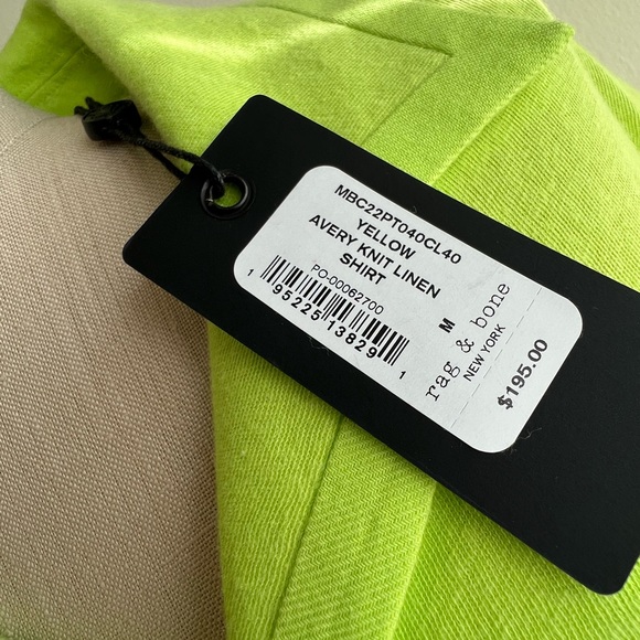 NWT Rag & Bone Men's AVERY Knit Linen Shirt SZ - M - Picture 13 of 16